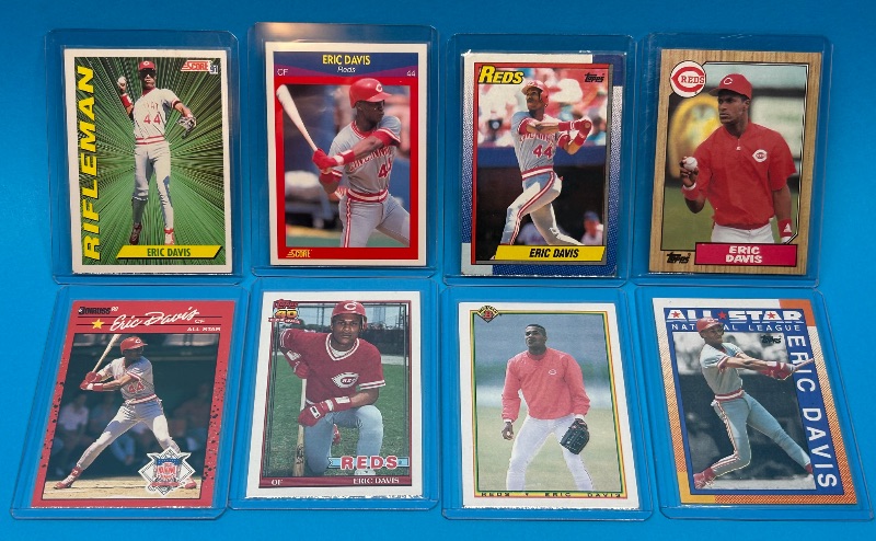 Photo 1 of 165658…8 Eric Davis cards in hard plastic sleeves 