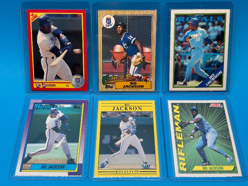Photo 1 of 165660…6 Bo Jackson cards in hard plastic sleeves 