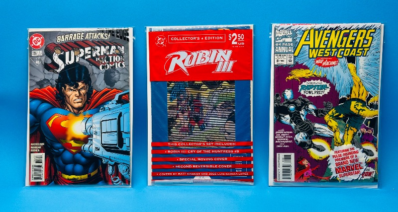 Photo 1 of 165672… 3 sealed comics in plastic sleeves 