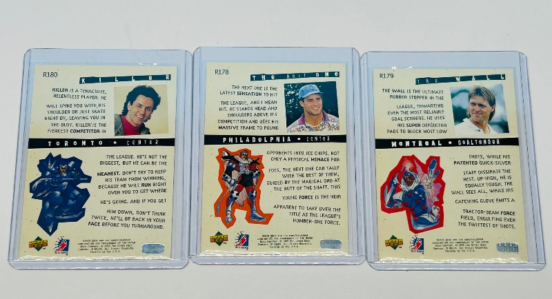 Photo 1 of 165701…3 Fanimation Hockey cards  in hard plastic sleeves 
