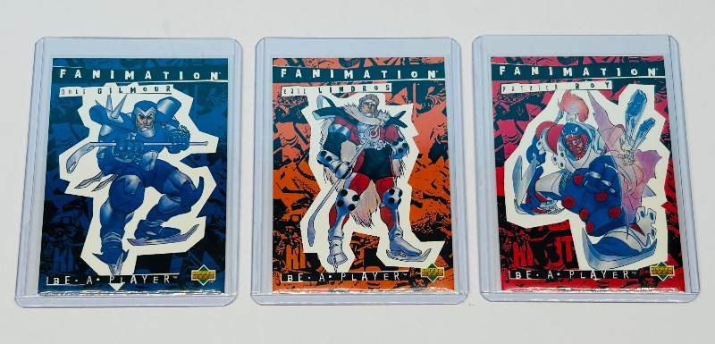 Photo 1 of 165701…3 Fanimation Hockey cards  in hard plastic sleeves 