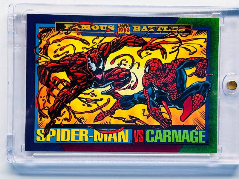 Photo 1 of 165702…Spider-Man vs. Carnage card 145 in hard plastic case