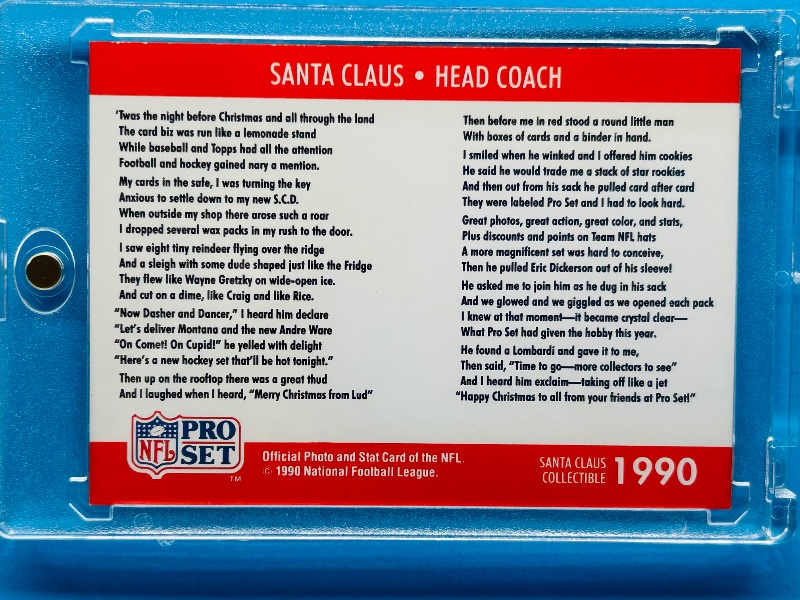 Photo 1 of 165708…NFL Santa Head Coach card in hard plastic case