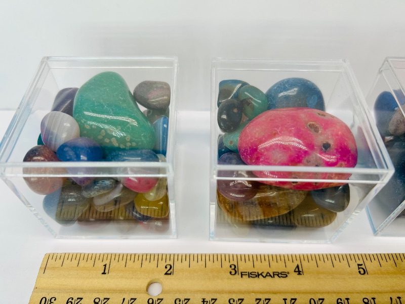 Photo 1 of 165720…3 small cases of polished pebbles 2” x 2”