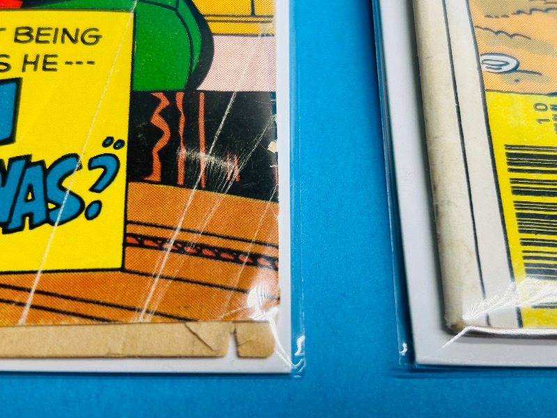 Photo 1 of 165730… damaged- 15 comics with bends, rips, stains, wear from age- final sale no return/refund