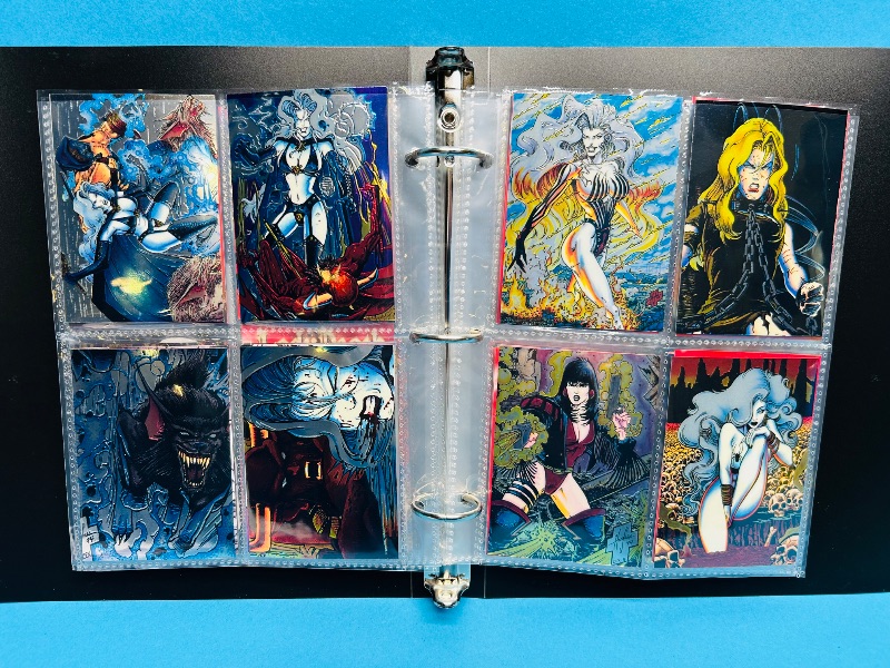 Photo 1 of 165731…final sale no return/refund- 72 mixed Lady Death chrome cards in binder