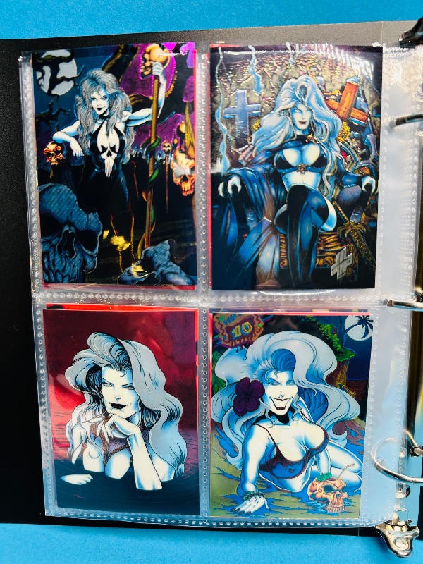Photo 1 of 165731…final sale no return/refund- 72 mixed Lady Death chrome cards in binder