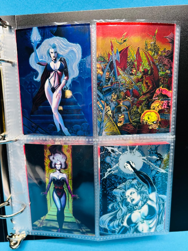 Photo 1 of 165731…final sale no return/refund- 72 mixed Lady Death chrome cards in binder