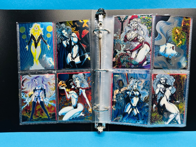 Photo 1 of 165731…final sale no return/refund- 72 mixed Lady Death chrome cards in binder