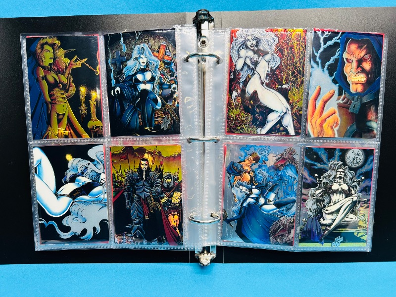 Photo 1 of 165731…final sale no return/refund- 72 mixed Lady Death chrome cards in binder