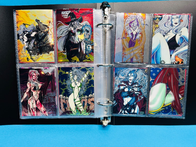 Photo 1 of 165731…final sale no return/refund- 72 mixed Lady Death chrome cards in binder