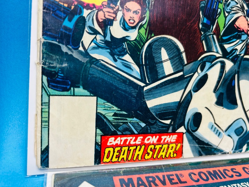 Photo 1 of 165737…damaged- Whitman diamond $.35 Star Wars #1-6 comics with wear, rips, folds, damage-final sale no return/refund