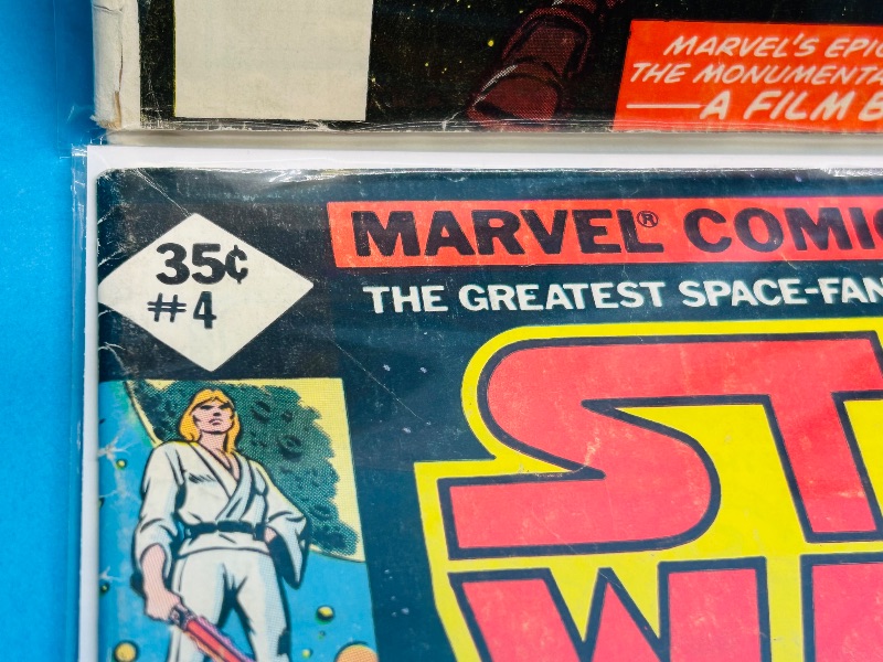 Photo 1 of 165737…damaged- Whitman diamond $.35 Star Wars #1-6 comics with wear, rips, folds, damage-final sale no return/refund