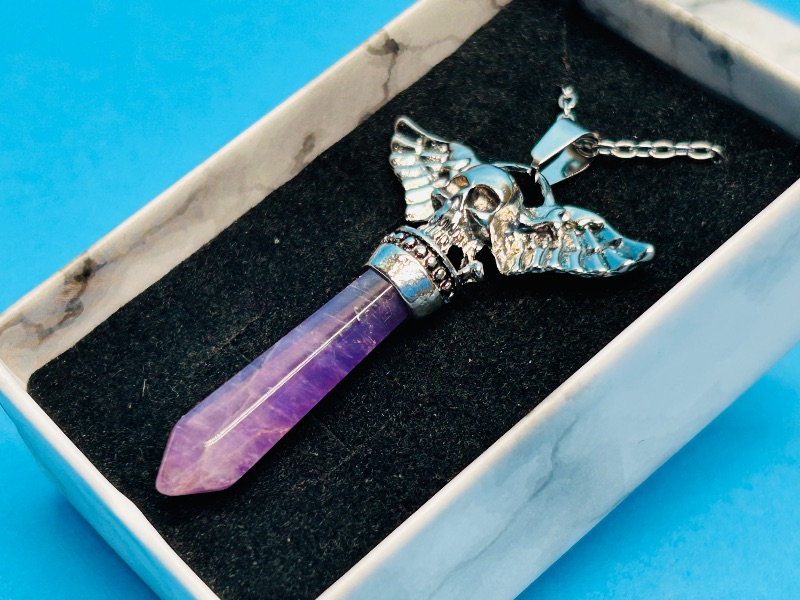 Photo 1 of 165743… polished rock pendant on 19” chain in gift box