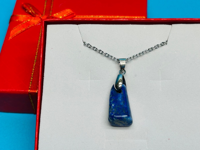 Photo 1 of 165745… polished rock pendant on 19” chain in gift box