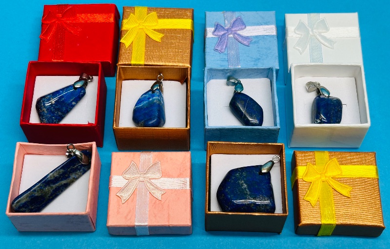 Photo 1 of 165747…6 polished rock pendants in gift boxes -no chains