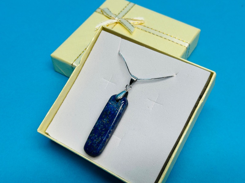 Photo 1 of 165748… polished rock pendant on 18” chain in gift box