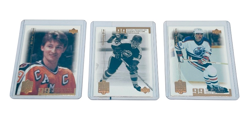 Photo 1 of 165750…3 Wayne Gretzky cards in hard plastic sleeves