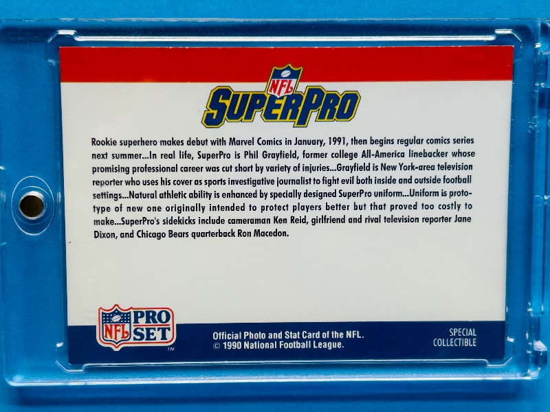 Photo 1 of 165753…NFL Pro Set Superpro card in hard plastic case