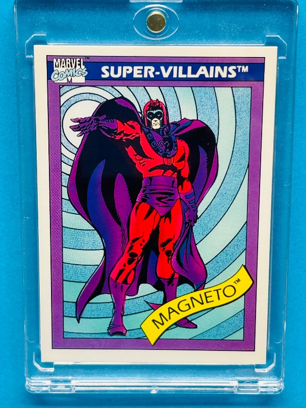 Photo 1 of 165756…Magneto super-villains card 63 in hard plastic case