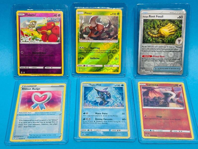Photo 1 of 165767… 6 reverse holo Pokemon cards in hard plastic sleeves