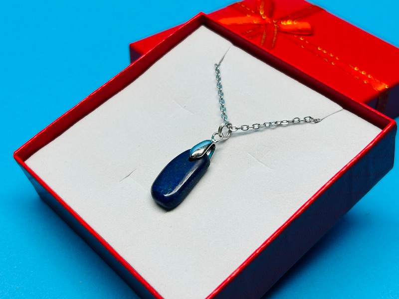 Photo 1 of 165772…polished rock pendant on 17” chain in gift box
