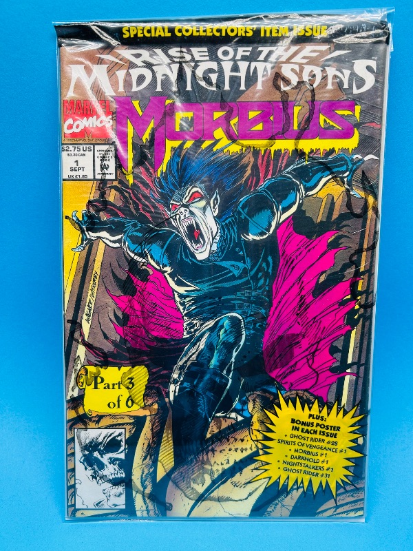 Photo 1 of 165786…sealed Morbus comic #1 in plastic sleeve