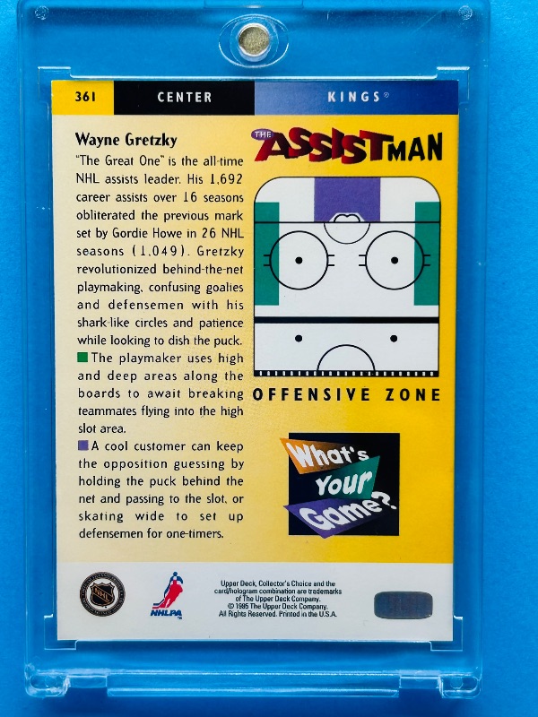 Photo 1 of 165788…Wayne Gretzky card 361 in hard plastic case