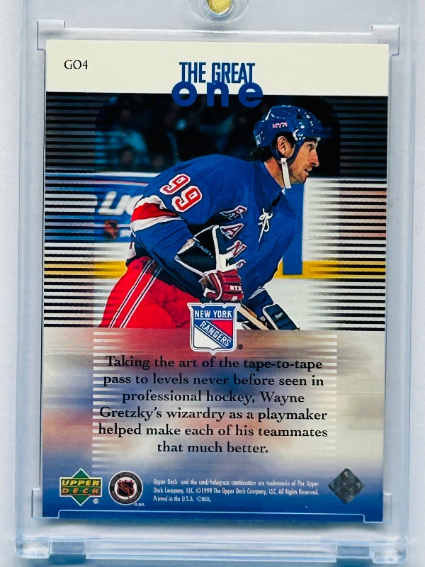 Photo 1 of 165790…Holo Wayne Gretzky card GO4 in hard plastic case