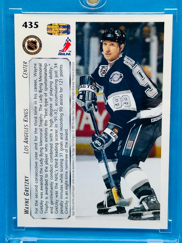Photo 1 of 165791… …Wayne Gretzky card 435 in hard plastic case