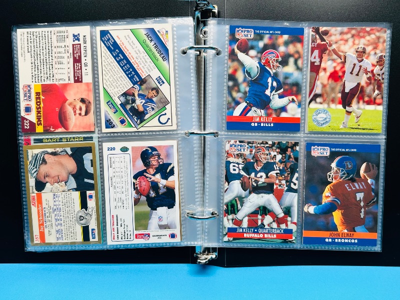 Photo 1 of 165793…final sale no return/refund-72 mixed football quarterback cards in binder