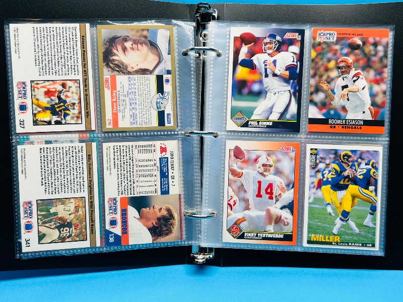 Photo 1 of 165793…final sale no return/refund-72 mixed football quarterback cards in binder