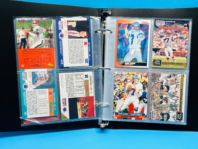 Photo 1 of 165793…final sale no return/refund-72 mixed football quarterback cards in binder