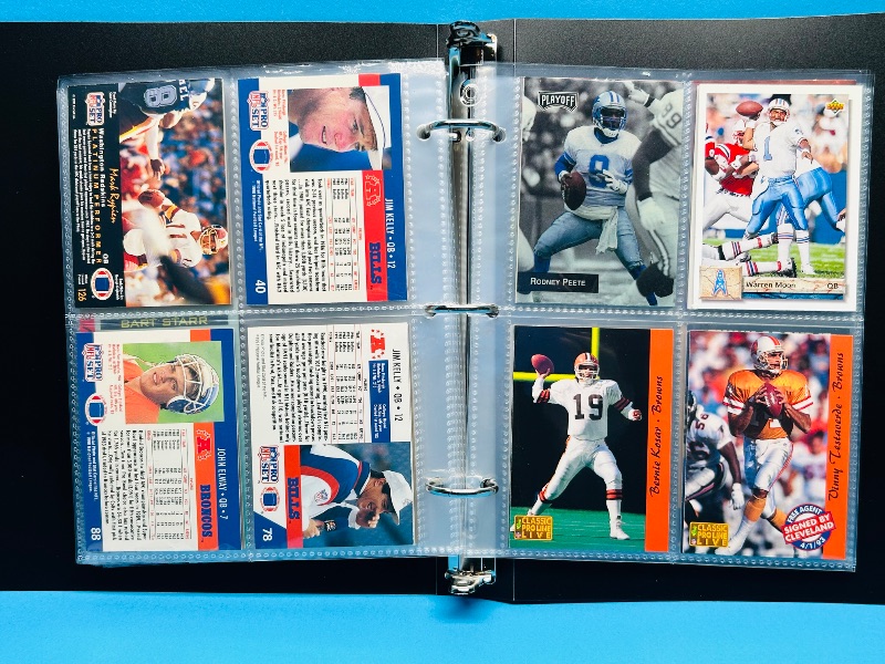 Photo 1 of 165793…final sale no return/refund-72 mixed football quarterback cards in binder