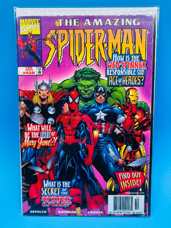 Photo 1 of 165797… vintage Spider-Man comic #439 in plastic sleeve