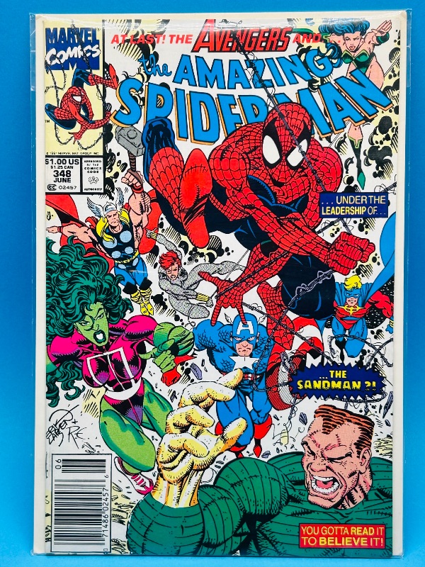 Photo 1 of 165802… vintage Spider-Man comic #348 in plastic sleeve