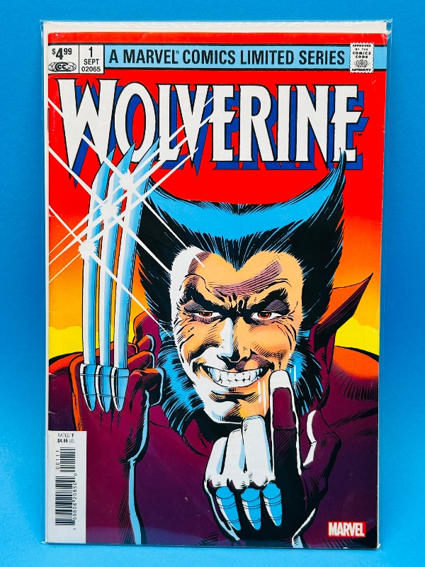 Photo 1 of 165808… Facsimile REPRINT Wolverine comic 1 in plastic sleeve-facsimile copy -reprint