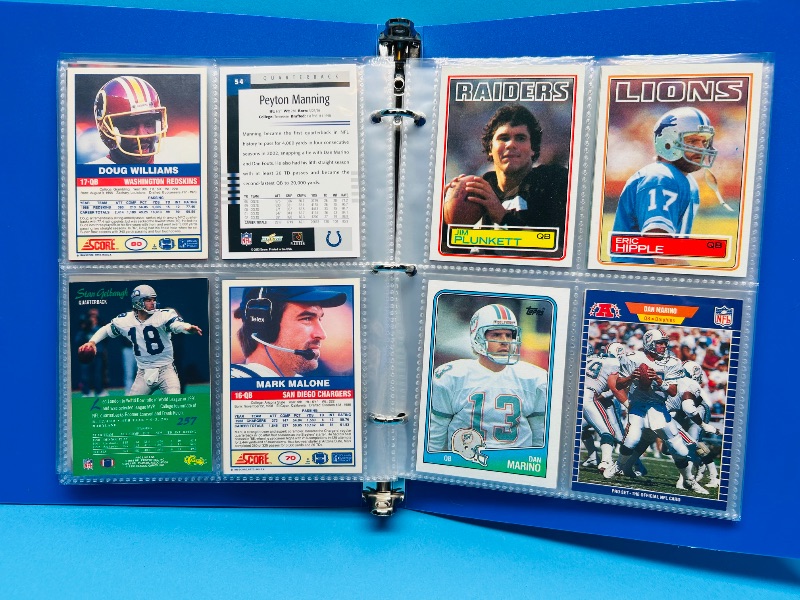 Photo 1 of 165812…final sale no return/refund-72 mixed football quarterback cards in binder