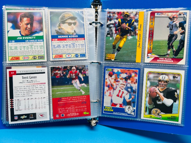 Photo 1 of 165812…final sale no return/refund-72 mixed football quarterback cards in binder