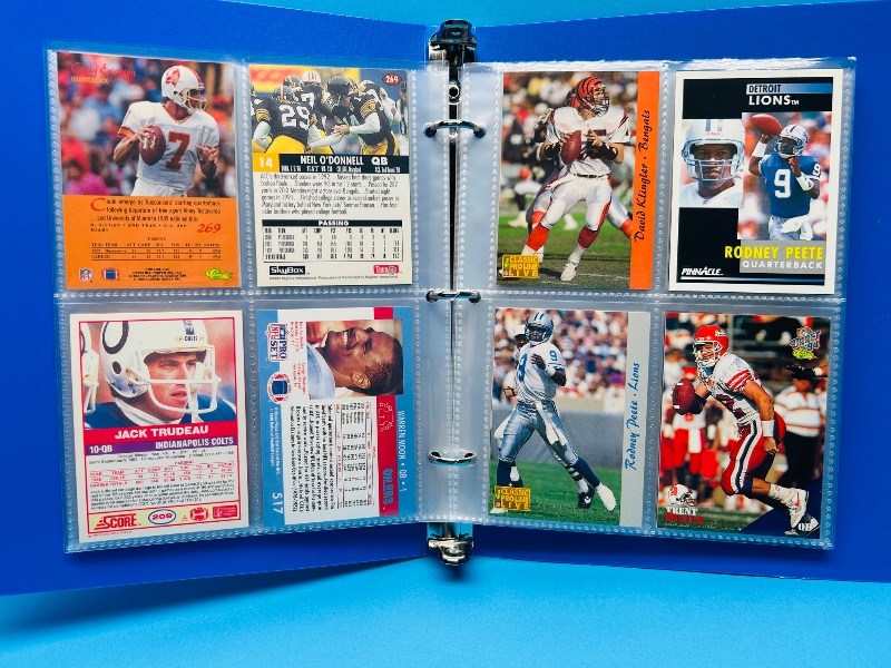 Photo 1 of 165812…final sale no return/refund-72 mixed football quarterback cards in binder