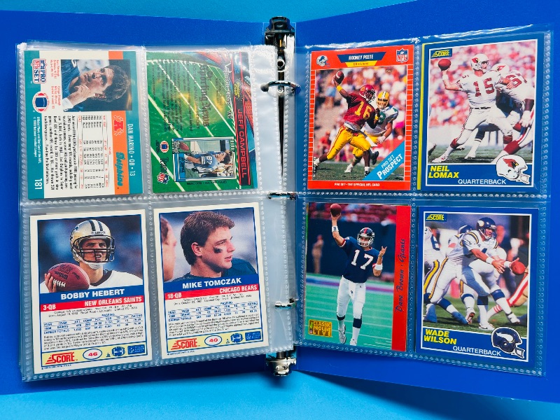 Photo 1 of 165812…final sale no return/refund-72 mixed football quarterback cards in binder