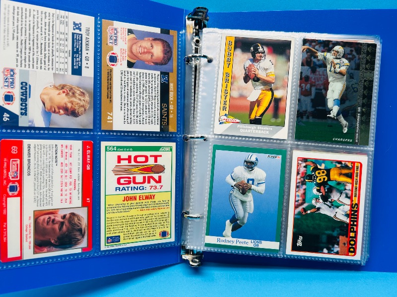 Photo 1 of 165812…final sale no return/refund-72 mixed football quarterback cards in binder