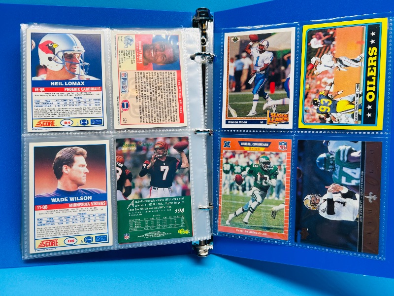 Photo 1 of 165812…final sale no return/refund-72 mixed football quarterback cards in binder