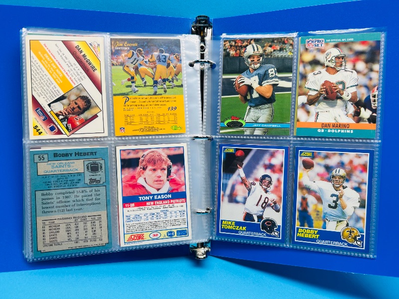 Photo 1 of 165812…final sale no return/refund-72 mixed football quarterback cards in binder