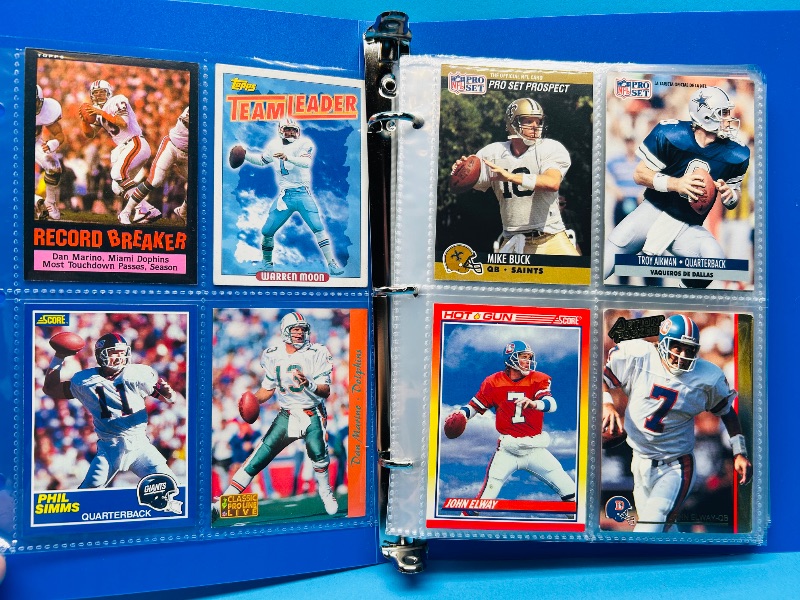 Photo 1 of 165812…final sale no return/refund-72 mixed football quarterback cards in binder