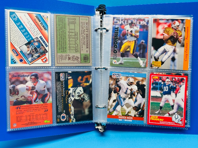 Photo 1 of 165812…final sale no return/refund-72 mixed football quarterback cards in binder
