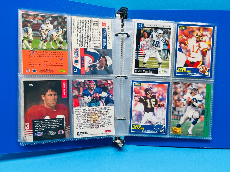 Photo 1 of 165812…final sale no return/refund-72 mixed football quarterback cards in binder