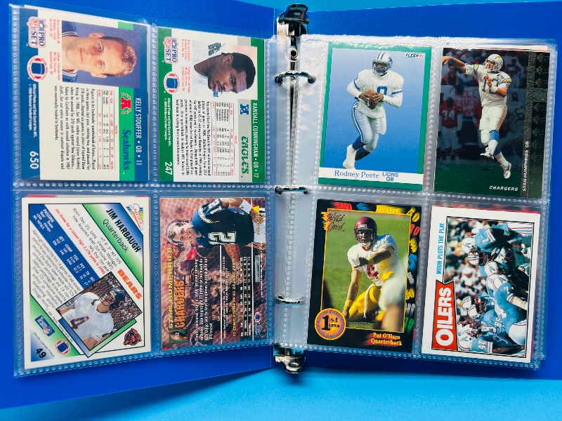 Photo 1 of 165812…final sale no return/refund-72 mixed football quarterback cards in binder