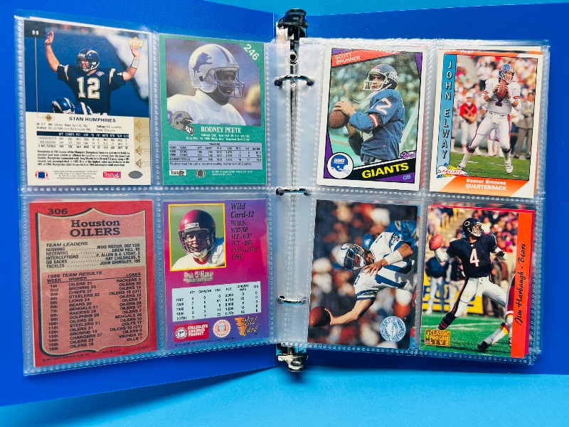 Photo 1 of 165812…final sale no return/refund-72 mixed football quarterback cards in binder