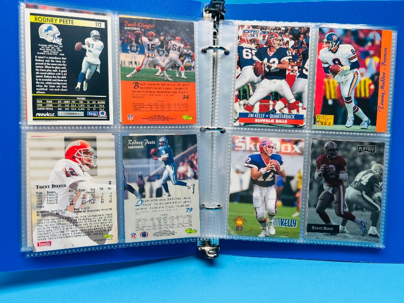 Photo 1 of 165812…final sale no return/refund-72 mixed football quarterback cards in binder